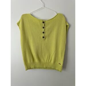 n:philanthropy Lime Green Knit Boho Boxy Blouse size Small